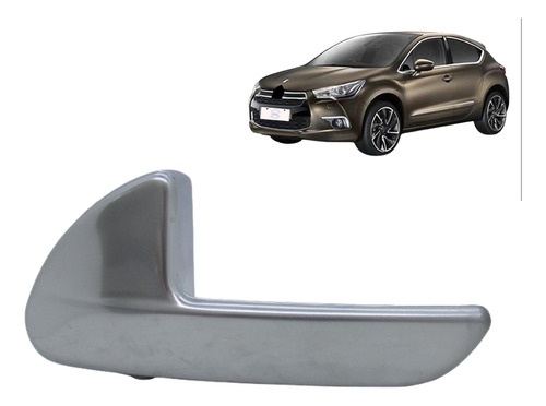 Maçaneta Interna Esquerda Citroen Ds4 13-16 Cromada Fosca