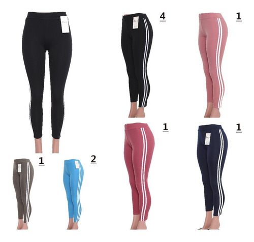 Imagen 2 de 2 de 10 Leggings Mujer Deportivos Licra Gym Lote Mayoreo