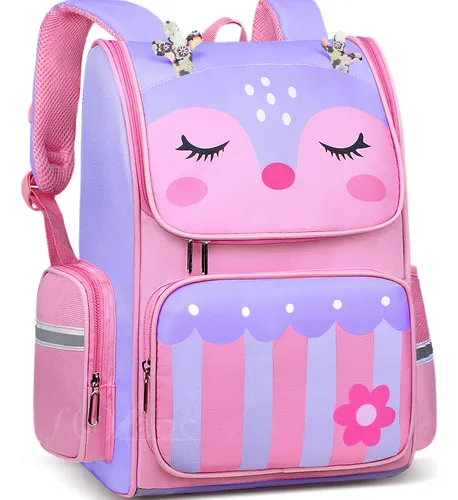 Mochila Escolar Grande Primaria Ruz Minnie Disney Mimi Niña Awes