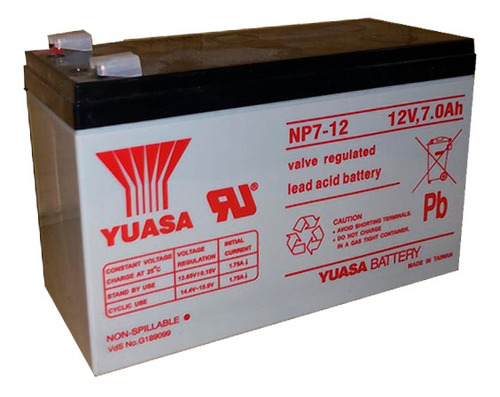 Imagen 1 de 7 de Yuasa Np 7-12 12v 7ah Ups Alarma Juguetes