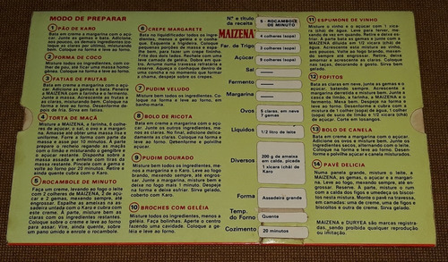 Maizena - 14 Receitas Para Sua Sobremesa (Usado)