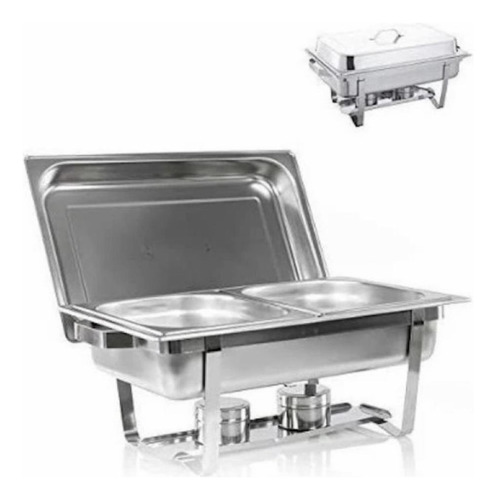 Chafer Buffet Banquete Rectangular Acero Inoxidable Medio