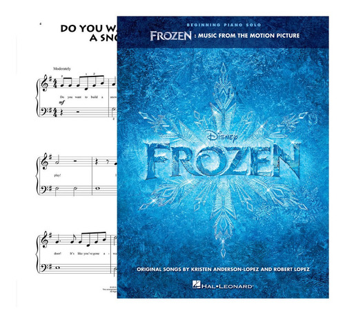 Partitura Piano Solo Principiant Frozen 7 Songs 2014 Digital Oficial