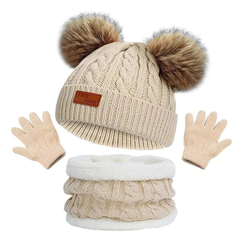 -conjunto De Gorro De Invierno Para Niños, Bufanda Y Guantes