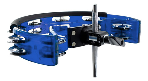 Pandeirola Meia Lua Com Clamp Torelli Tp323 Cristal Colorido