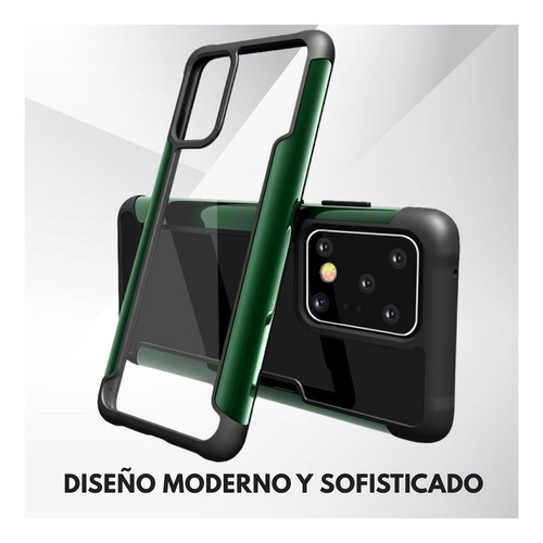 Funda Para Galaxy A50 Con Mica Varios Modelos Antigolpes Verde Metal Color