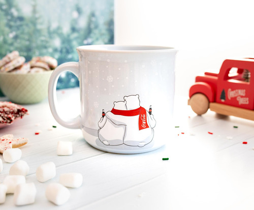 Taza Silver Buffalo Coca-cola Holiday Polar Bears 600 Ml