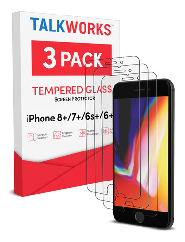 Talkworks - Protector De Pantalla Para iPhone 8 Plus (tambin