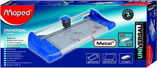 Imagen 2 de 2 de Cizalla Universal A4 Maped T3206 - Sist. Rotativo - 6 Hojas