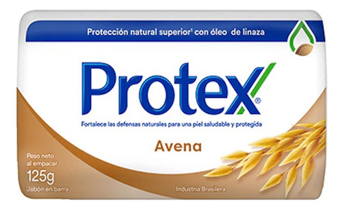 Pack 3 Protex Jabón Barra Antibacterial Avena 125gr