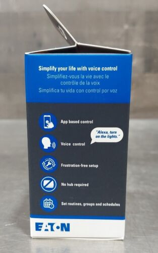 Eaton Wftrcr15-bk-sp-l. Wi-fi Smart Receptacle. Works W Ttb