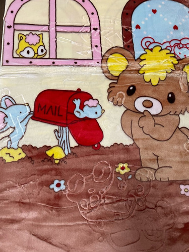 Cobertor Cunero Para Bebe 100x120cm Extra Suave Calientito Chocolate/vainilla Lisa