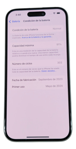 Apple Iphone 15 Verde 128gb Pila 91 Liberado Sin Caja Verde Claro (Usado)