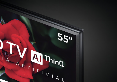 Smart TV de 55" LG AI ThinQ 55UN7100 com tela LED 4K 127/220V - preto