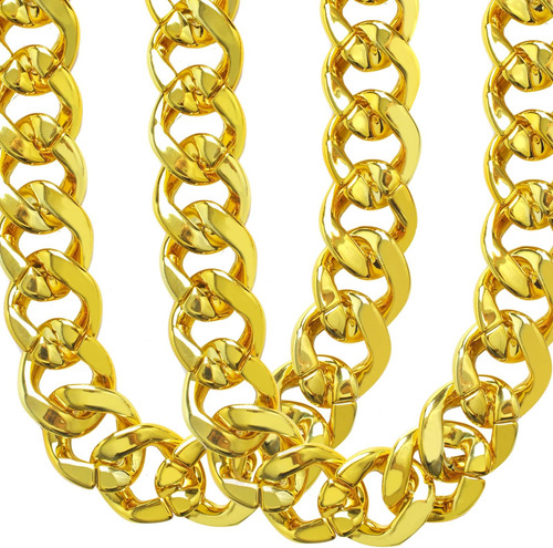 Tkocisa 2 Piezas Cadena De Oro Sintético Para Hombres Collar