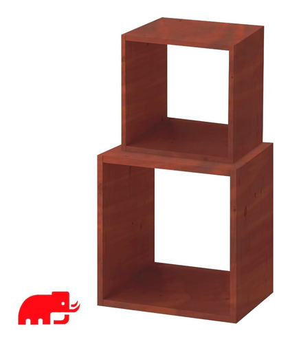 Combo Cubo Madera Maciza Estante Modular 40x40x30 30x30x20