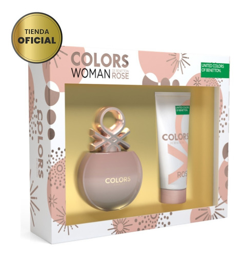 Benetton Colors Rose Edt 80ml + Body Lotion 75ml - Mujer