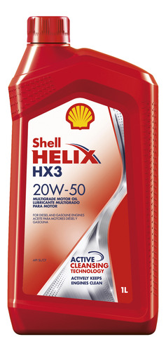 Aceite De Motor Shell Helix Hx3 20w50 Slcf 1 Litro
