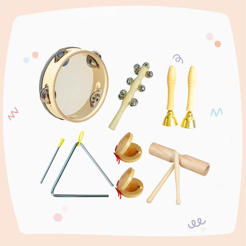 Instrumentos De Percusión De Juguete, Con 6 Piezas 0.557kg
