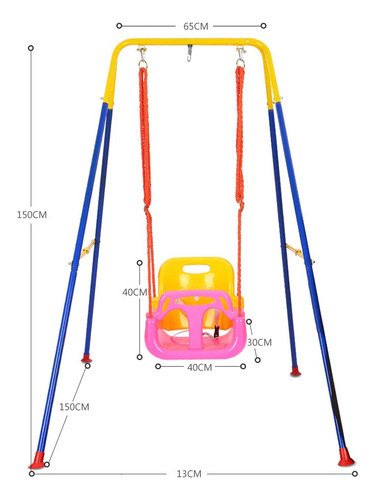 Columpio Infantil Plegable 4en1 Con Rebote Para Bebés Y Niño Azul