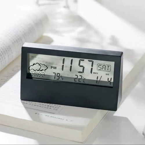Despertadores De Cabecera Pantalla Grande Negro Transparente