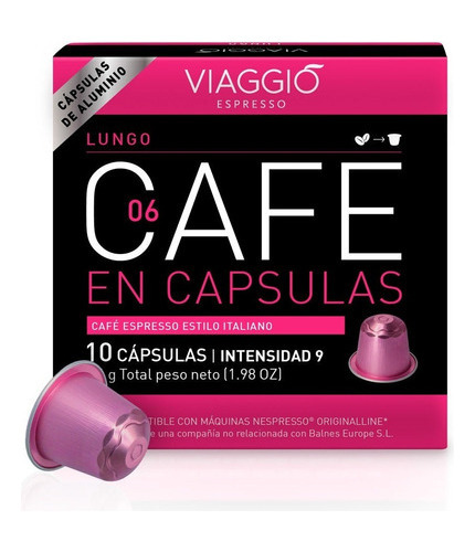 Viaggio Lungo, 10 Capsulas, 55g, Nespresso