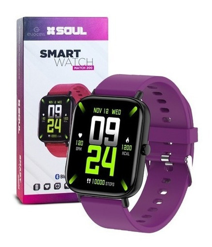 Smart Watch Match 200 Sport Soul Band Control Ritmico Color de la caja Violeta oscuro Color de la malla Violeta