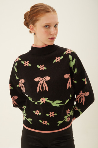 Sweater Margaret Estampado Negro Las Pepas