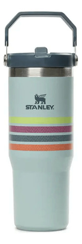 Botella Térmica Stanley Flip Straw 2.0 887 Ml Color Seafoam Stripe