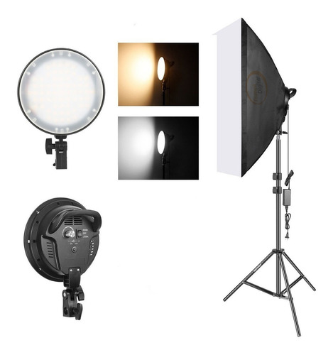 Softbox Led C/dimmer Frío Cálido Iluminación Luz Continua