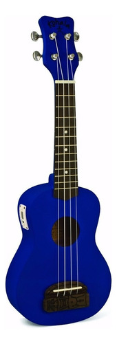 Kohala Tiki Ukelele Soprano Caoba Incluye Afinador Color Azul