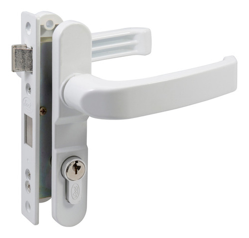 Cerradura Robusta Europea Blanco Puerta Aluminio Lock