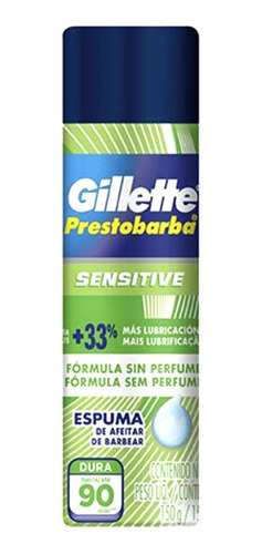 Espuma De Barbear Gillette Prestobarba Pele Sensivel 150g