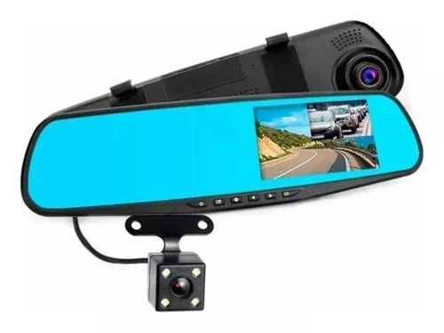 Cámara de coche, retrovisor grabador de vídeo FULL HD, delantero y tra –