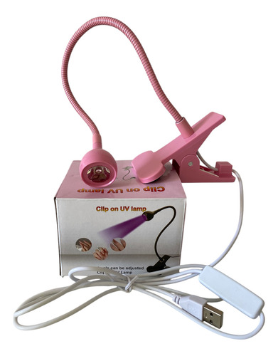 Lampara Para Uñas Uv Led Secado Sotf Gel Flexibles Usb Rosa