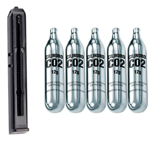 comprar Magazine Pistola C11 C12 M9 W301 4.5mm Original + 05 Co2 12g