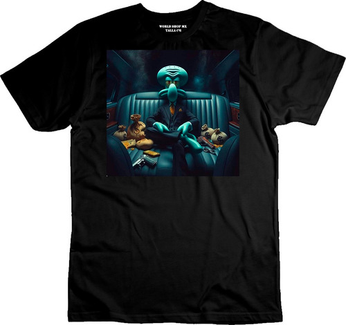 Playera Bob Sponja Calamardo Mafioso