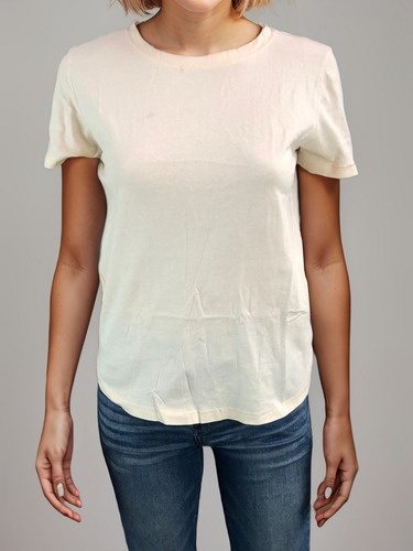 Top Mango Talla Xs De Color Amarillo (Usado)