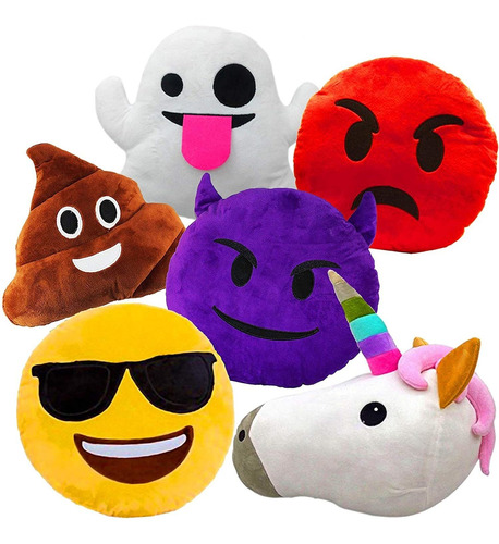 Paquete De Almohadas Grandes De Felpa Emoji,  Pulgadas ...