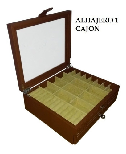 Imagen 2 de 2 de Estuche Alhajero 1 Cajón En Piel Vacuno Kuerissimo