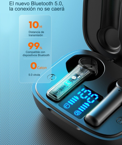 Imagen 5 de 8 de Audífonos Inalámbricos Bluetooth Recargable Con Micrófono