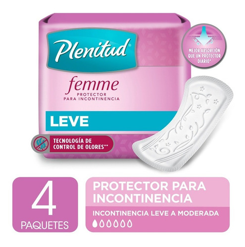 Plenitud Protector Leve Femme X 14 Unidades Pack X 4