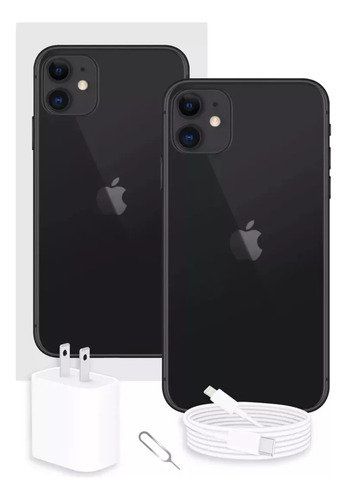 Apple iPhone 11 64 Gb Negro Con Caja Original Grado A (Reacondicionado)