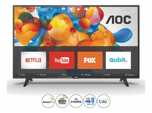 Imagen 2 de 6 de Televisor Aoc Led Smart Pantalla 32 Hd 32s5295 Gta 2 Años