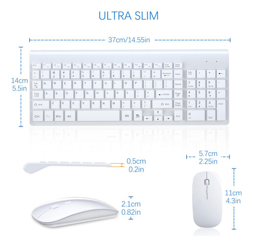 Teclado Y Mouse Inalambricos Usb Ultra Slim Combo 2.4g