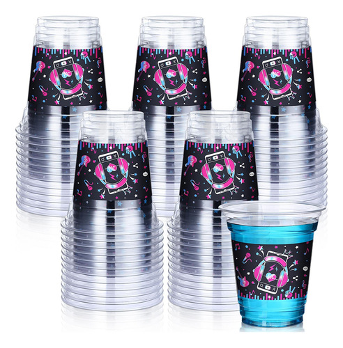 Outus 60 Vaso Plastico Para Fiesta Musical Tematica Musica