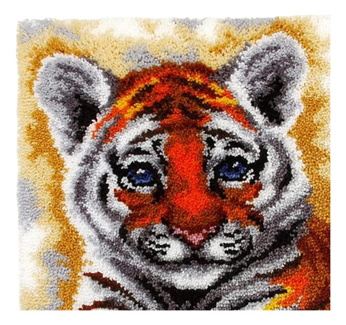 Latch Hook Craft Kit Diy Alfombra Costura Decoración Tigre
