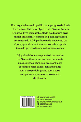 O Porão, de Soares, Vitor / Arceno, Giovanni. Editorial Record, capa mole em português, 2024
