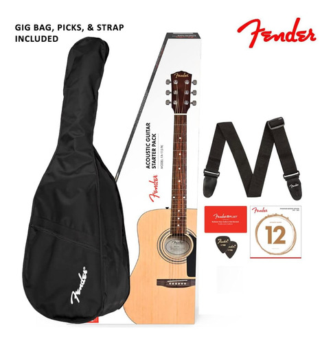 Guitarra Acústica Fender Fa115 Nogal Dreadnought Pack