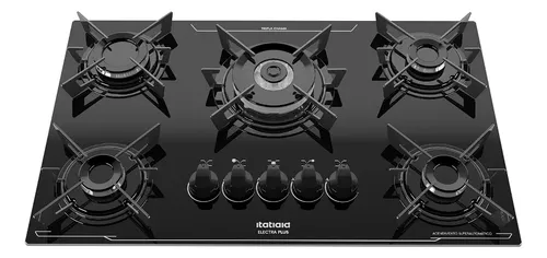 Cooktop 5 Bocas Tripla Chama Itatiaia Electra Plus Bivolt Cor Preto
